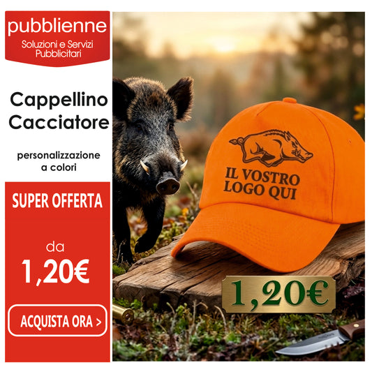 Cappellino Cacciatori personalizzato con logo - Pubblienne