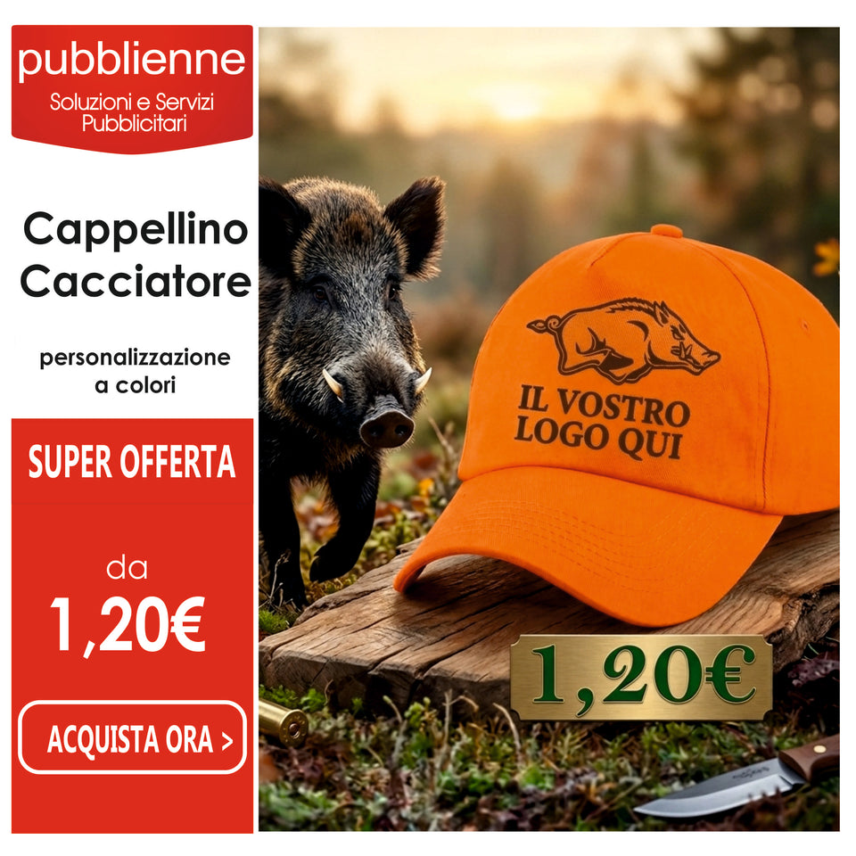 Cappellino Cacciatori personalizzato con logo - Pubblienne