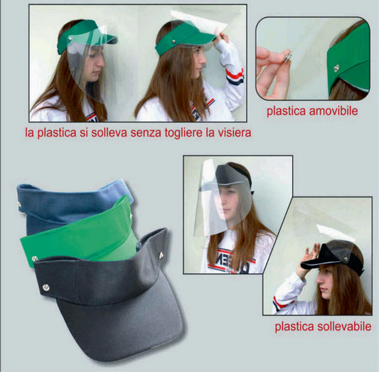 Visiera con Policarbonato Protettivo personalizzato con logo - Pubblienne