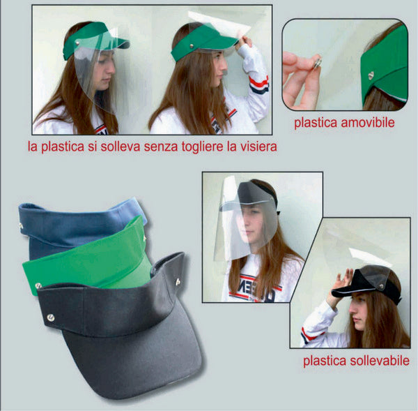 Visiera con Policarbonato Protettivo personalizzato con logo - Pubblienne