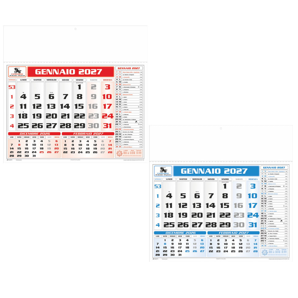 CALENDARIO AMERICANO personalizzato con logo - Pubblienne
