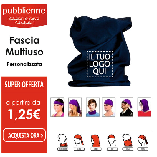 Fascia Multiuso personalizzato con logo - Pubblienne