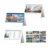 CALENDARIO DA TAVOLO PAESAGGI E CITTA' personalizzato con logo - Pubblienne