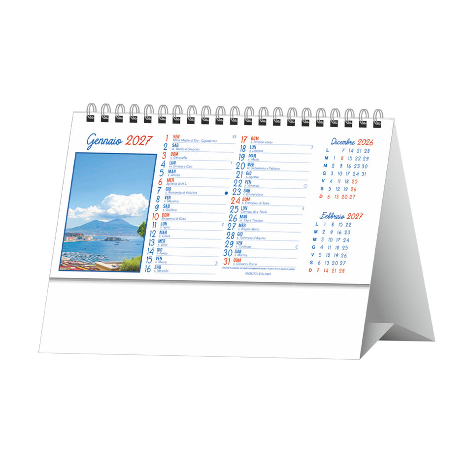 CALENDARIO DA TAVOLO NAPOLI ANTICA personalizzato con logo - Pubblienne