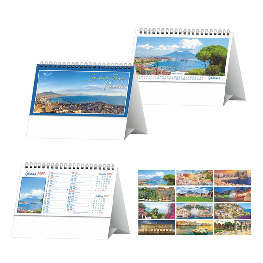 CALENDARIO DA TAVOLO NAPOLI ANTICA personalizzato con logo - Pubblienne