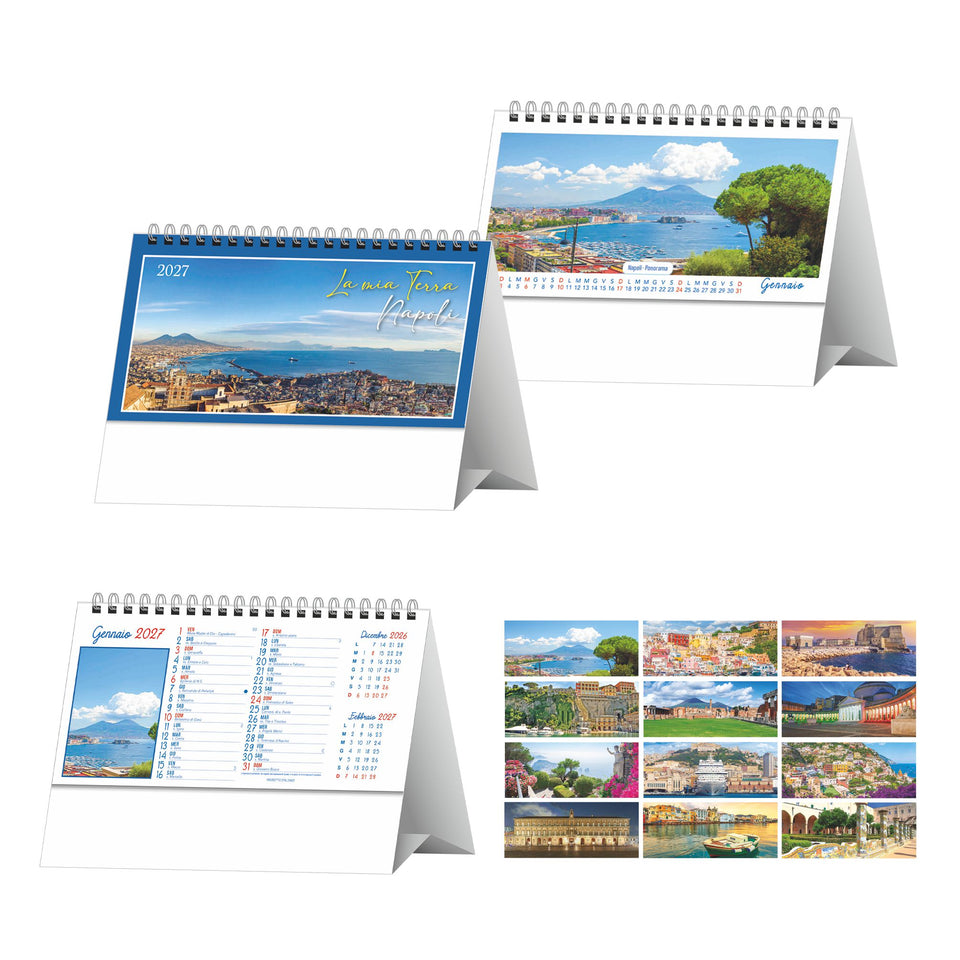 CALENDARIO DA TAVOLO NAPOLI ANTICA personalizzato con logo - Pubblienne