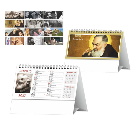 Calendario - Padre Pio personalizzato con logo - Pubblienne