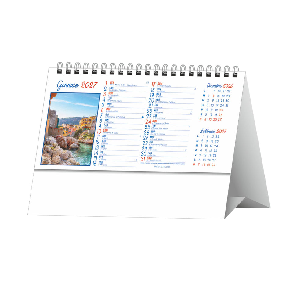 SICILIA - Calendario Illustrato da Tavolo personalizzato con logo - Pubblienne