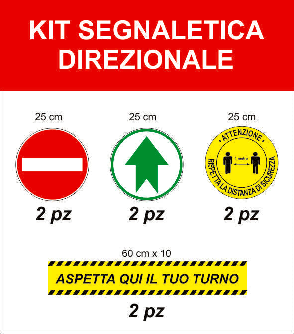 KIT Adesivi Direzionali personalizzato con logo - Pubblienne