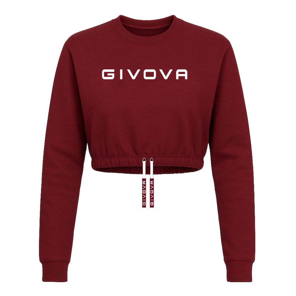 SHIRT CROP MANICA LUNGA COTONE personalizzato con logo - Pubblienne
