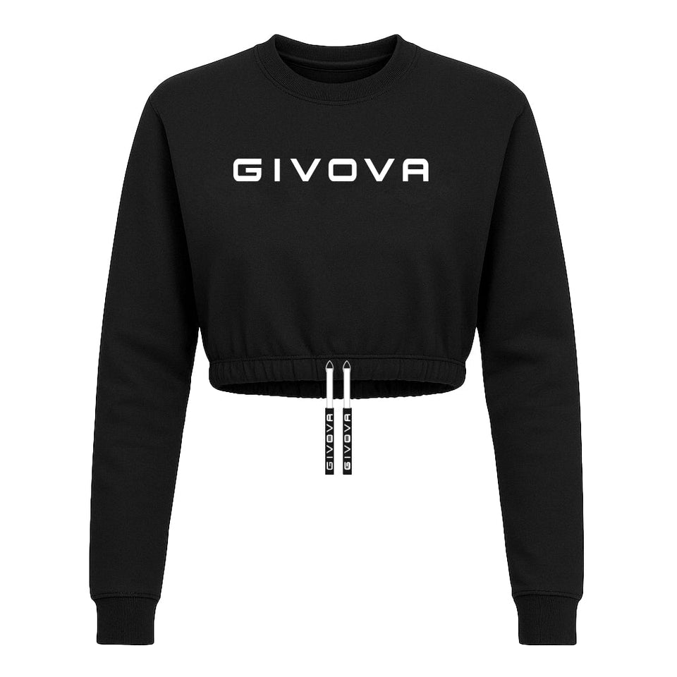 SHIRT CROP MANICA LUNGA COTONE personalizzato con logo - Pubblienne