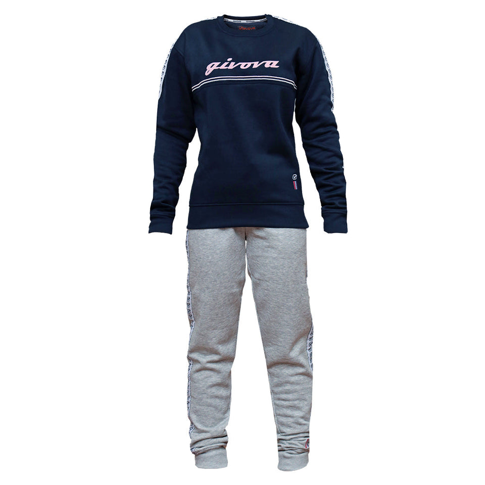 TUTA DONNA 100 G/COLLO CON BANDA IN FELPA personalizzato con logo - Pubblienne