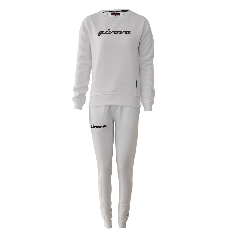TUTA DONNA 104 G/COLLO CON PAILLETTES IN FELPA personalizzato con logo - Pubblienne