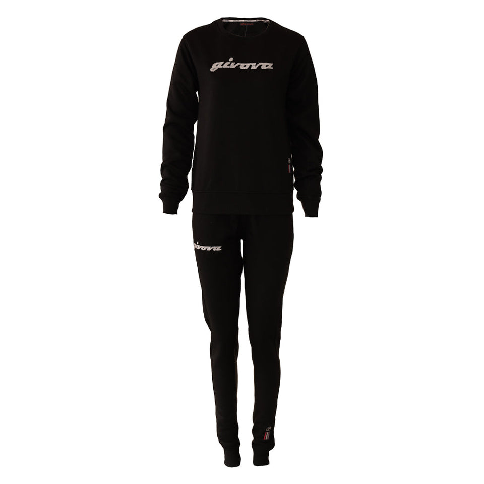 TUTA DONNA 104 G/COLLO CON PAILLETTES IN FELPA personalizzato con logo - Pubblienne