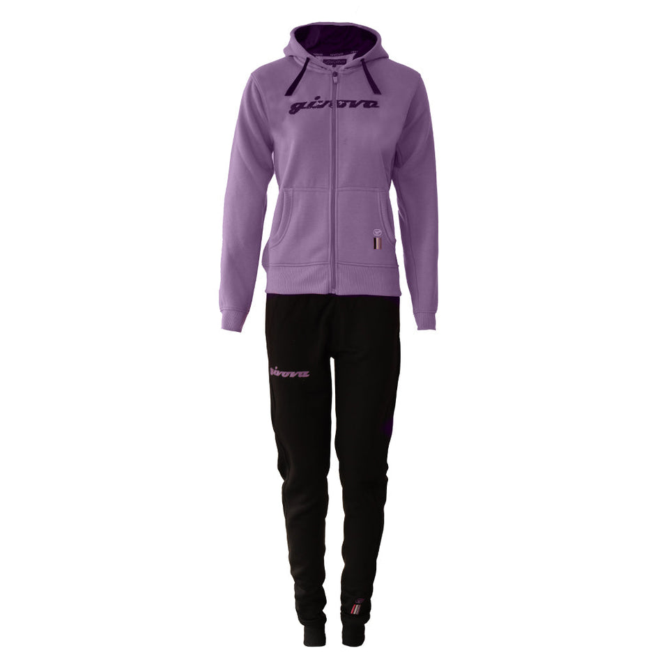 TUTA DONNA 105 PAILLETTES CON CAPP in FELPA personalizzato con logo - Pubblienne