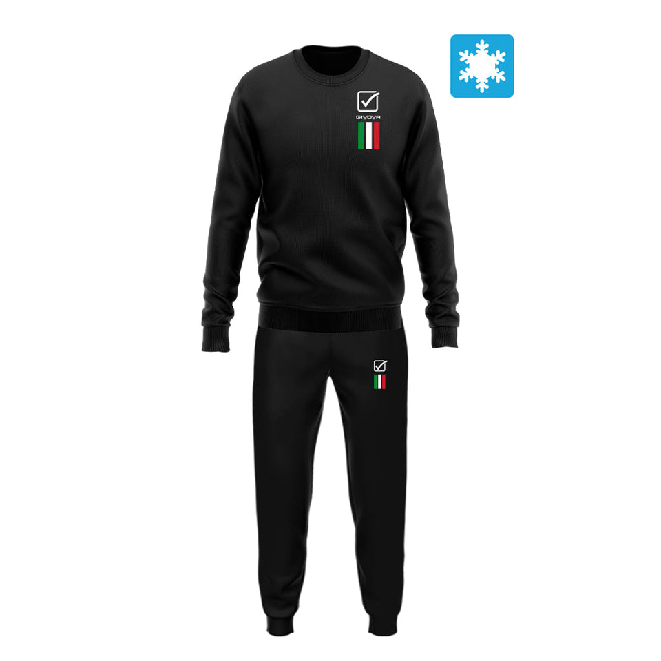 TUTA ITALIA 100 UOMO IN FELPA personalizzato con logo - Pubblienne