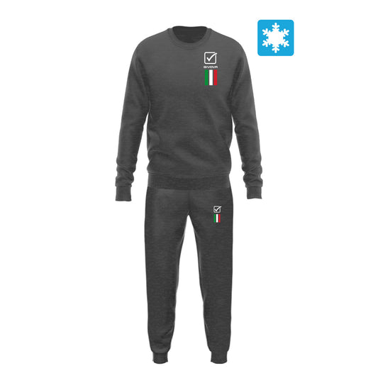 TUTA ITALIA 100 UOMO IN FELPA personalizzato con logo - Pubblienne