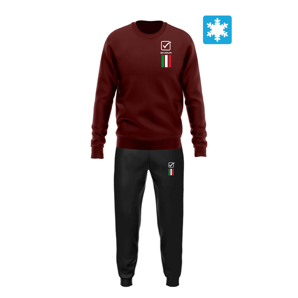 TUTA ITALIA 100 UOMO IN FELPA personalizzato con logo - Pubblienne