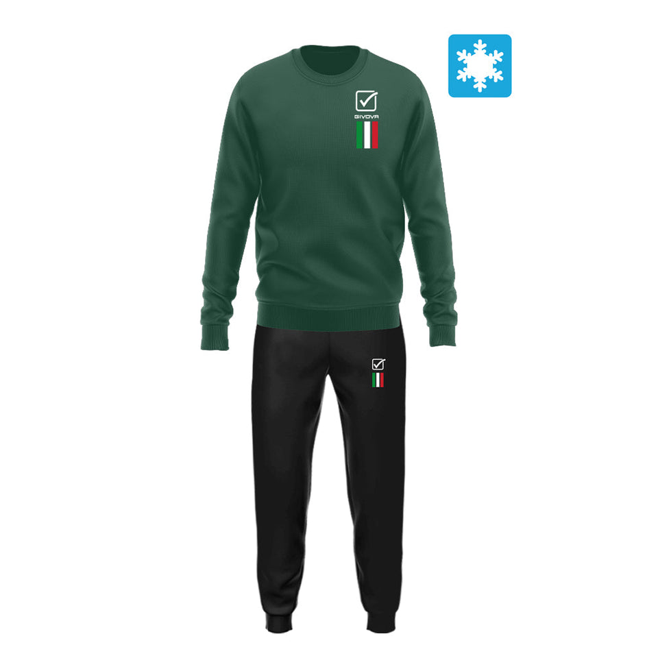 TUTA ITALIA 100 UOMO IN FELPA personalizzato con logo - Pubblienne