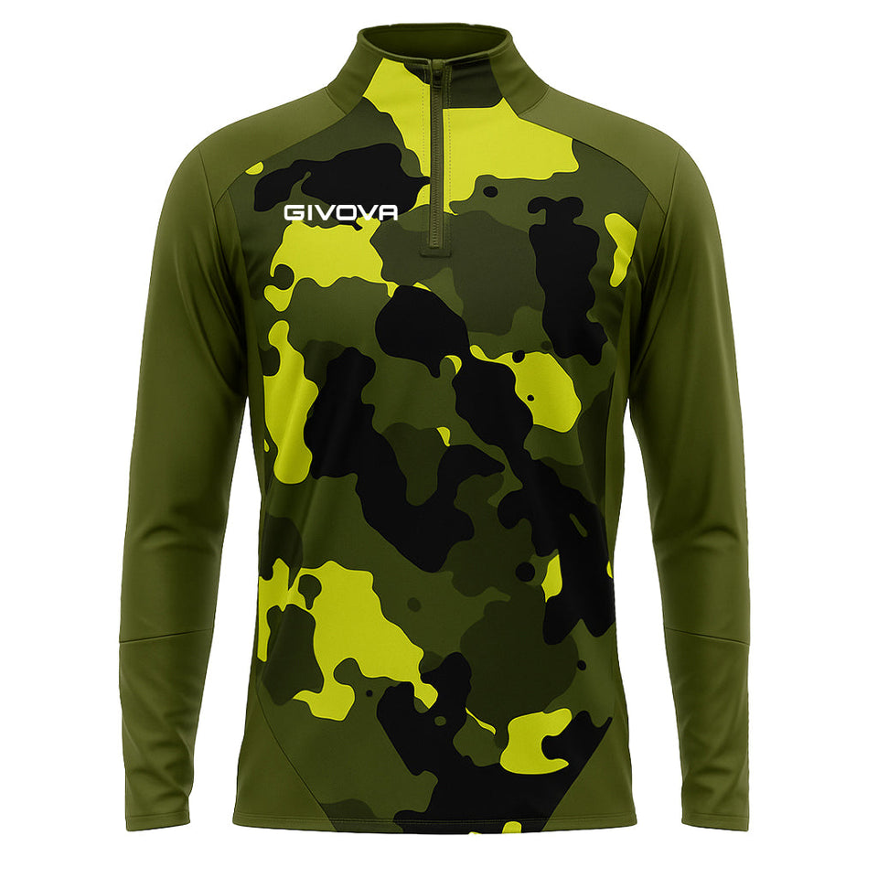 MAGLIA TECNICA HALF ZIP ARMY personalizzato con logo - Pubblienne