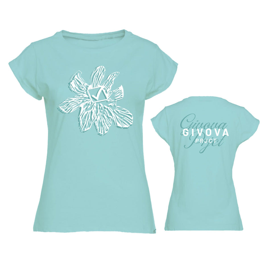 T-SHIRT LADY FLORAL personalizzato con logo - Pubblienne