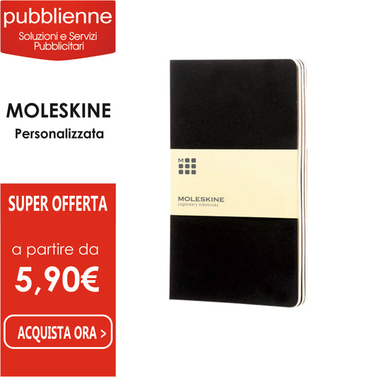Taccuino - pagine bianche Moleskine Cahier L personalizzato con logo - Pubblienne