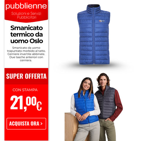 Smanicato termico da uomo Oslo personalizzato con logo - Pubblienne
