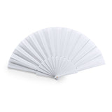 6027 Wedding - Ventaglio Con Stecche In Plastica E Tessuto In Poliestere personalizzato con logo - Pubblienne