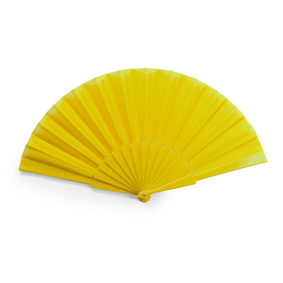 6027 Wedding - Ventaglio Con Stecche In Plastica E Tessuto In Poliestere personalizzato con logo - Pubblienne