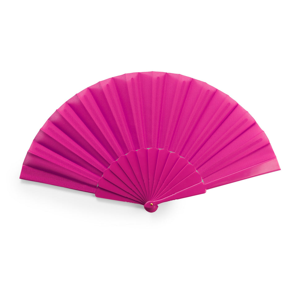 6027 Wedding - Ventaglio Con Stecche In Plastica E Tessuto In Poliestere personalizzato con logo - Pubblienne