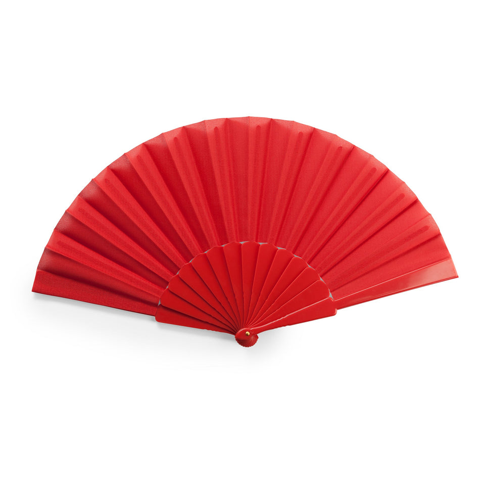6027 Wedding - Ventaglio Con Stecche In Plastica E Tessuto In Poliestere personalizzato con logo - Pubblienne