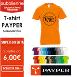 T-Shirt PAYPER - SUNSET  Uomo e Donna personalizzato con logo - Pubblienne