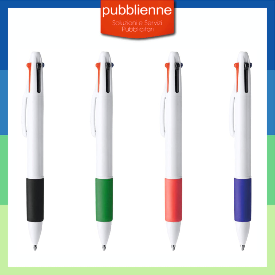 Ilvia - Penna In Plastica 4 Refill personalizzato con logo - Pubblienne