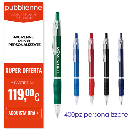 400 penne pd388 personalizzato con logo - Pubblienne