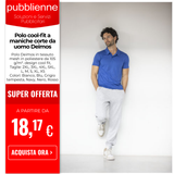 Polo cool-fit a maniche corte da uomo Deimos personalizzato con logo - Pubblienne