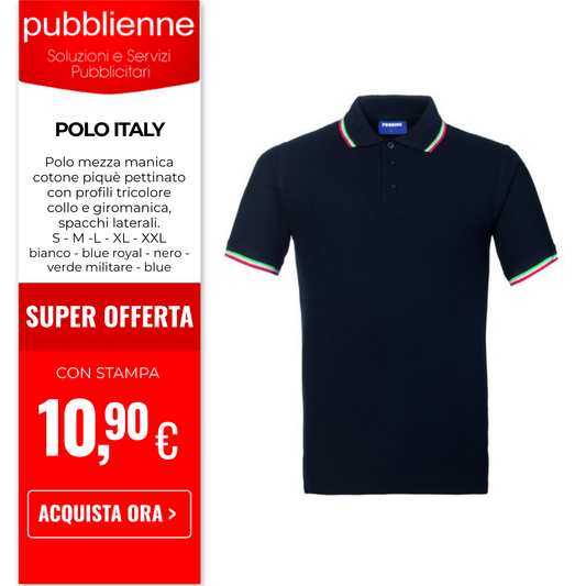 POLO ITALY personalizzato con logo - Pubblienne