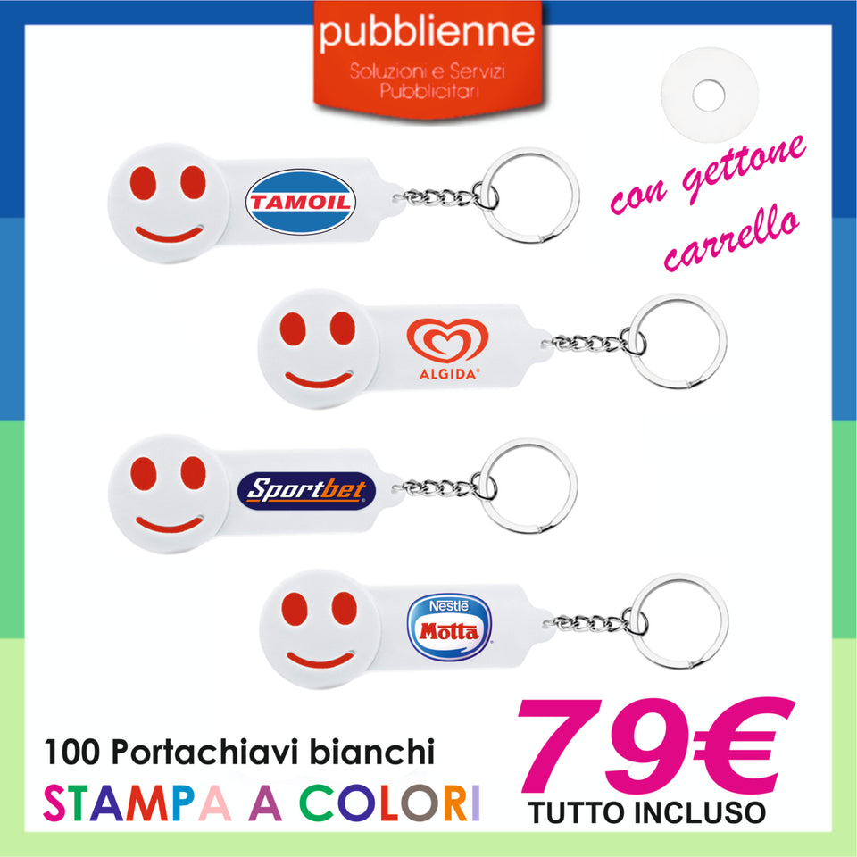 100 smile stampa a colori personalizzato con logo - Pubblienne