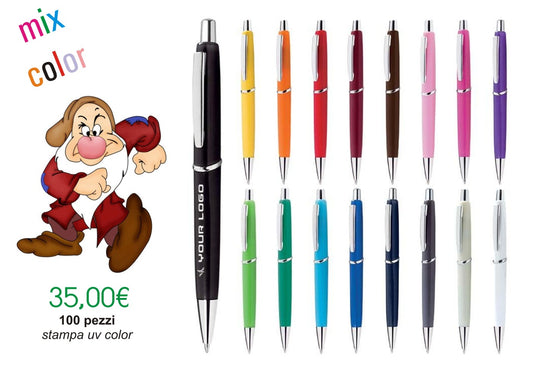 Penna Vanea Mix Color personalizzato con logo - Pubblienne