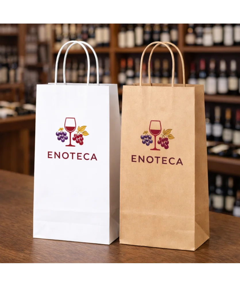 Shopper portabottiglie in carta