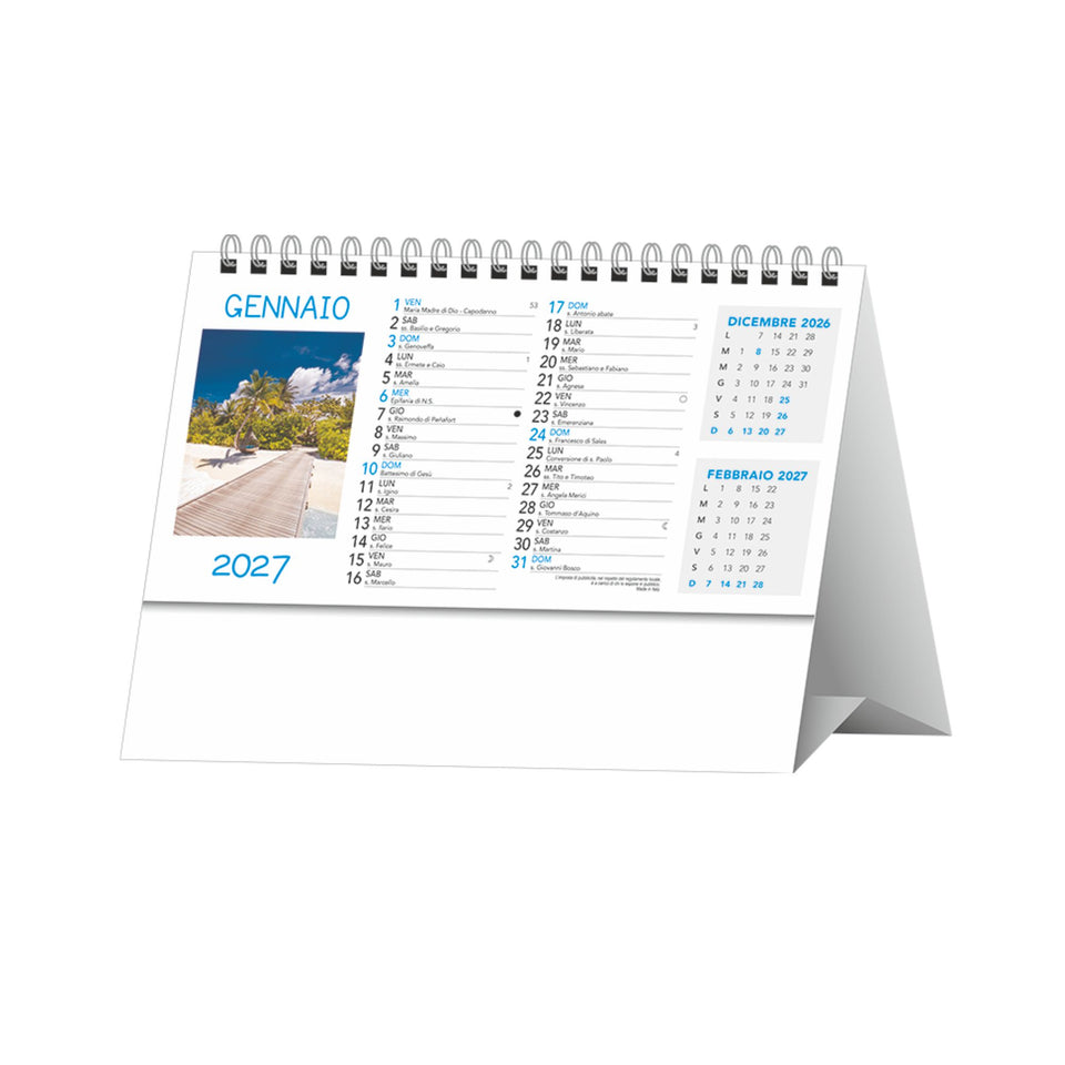 Tropical Calendario da tavolo. personalizzato con logo - Pubblienne