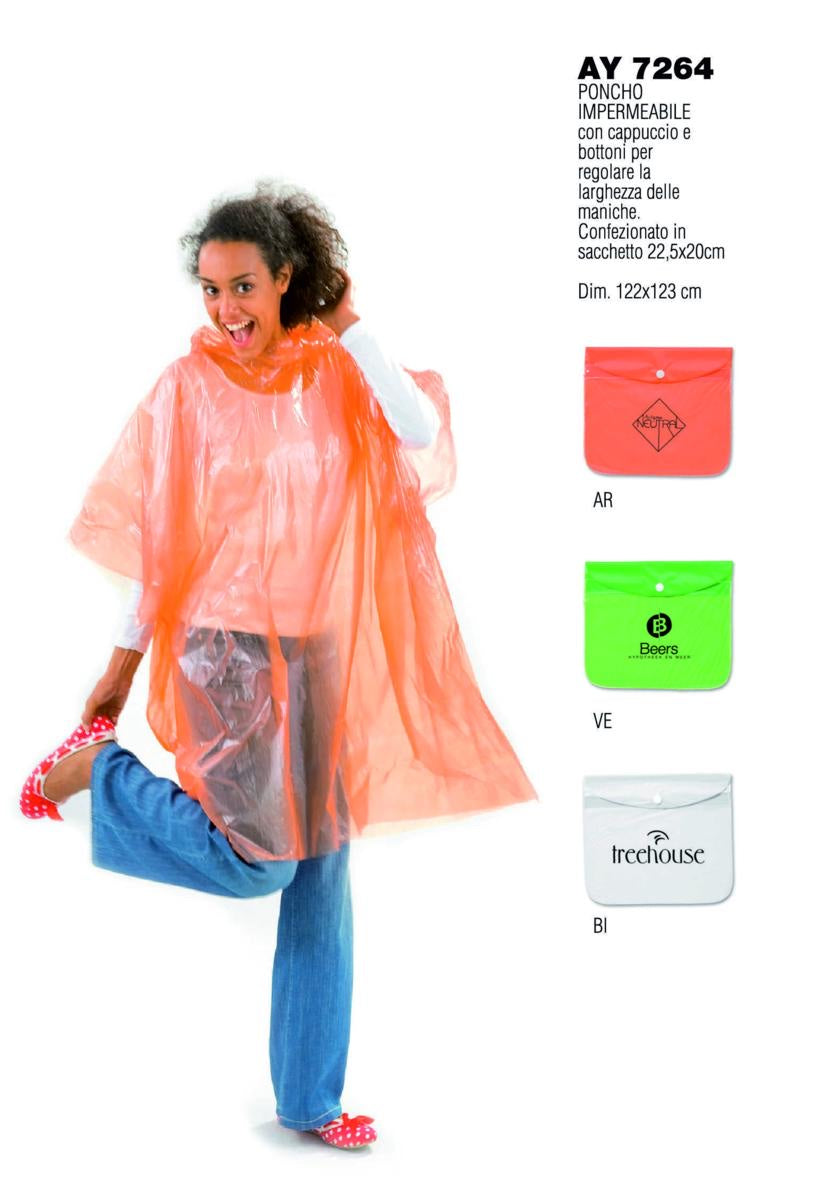 PONCHO IMPERMEABILE personalizzato con logo - Pubblienne