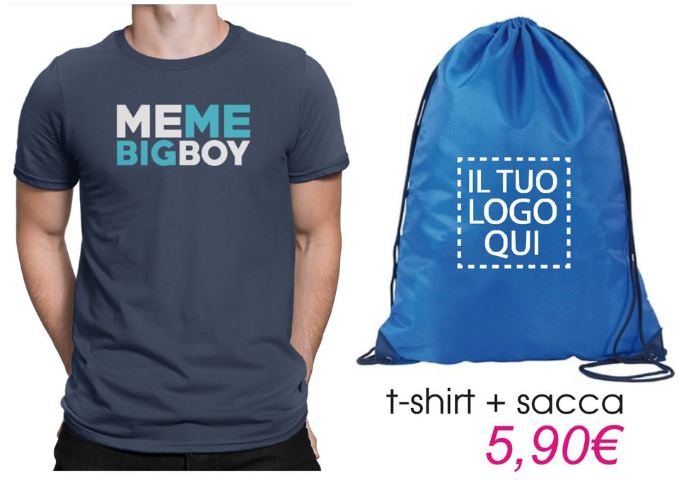 T-shirt + Sacca Personalizzata personalizzato con logo - Pubblienne