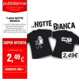 T-shirt NOTTE BIANCA personalizzato con logo - Pubblienne