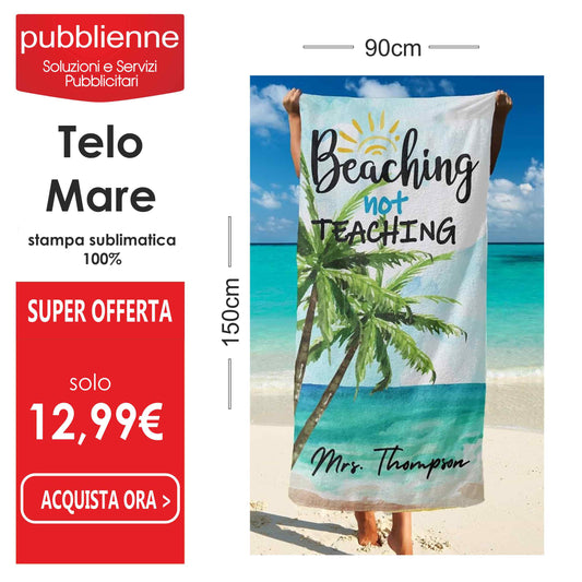 Telo Mare Sublimatico 90x150 personalizzato con logo - Pubblienne