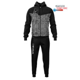 TUTA VISA MELANGE CON CAPPUCCIO POLARFLEECE personalizzato con logo - Pubblienne