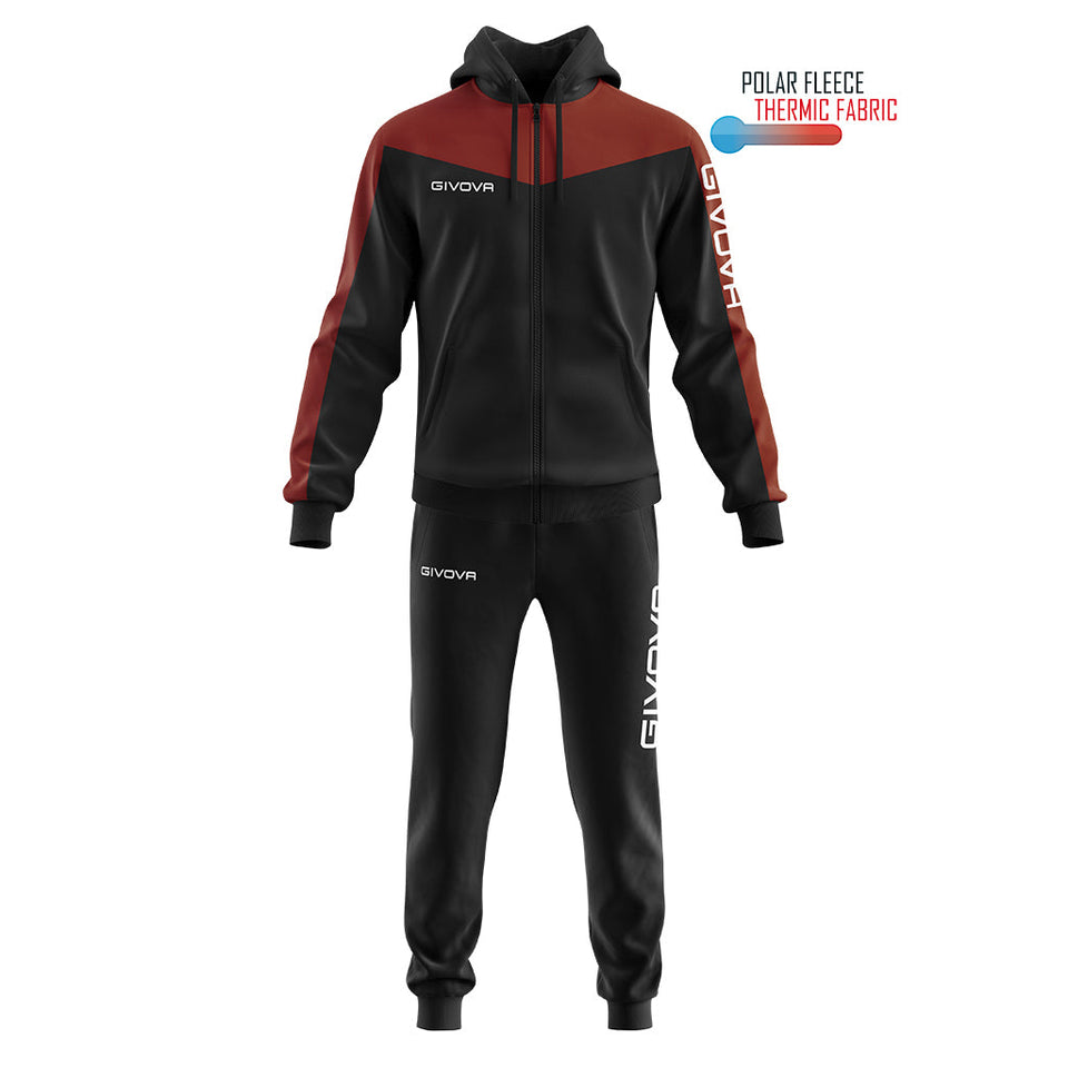 TUTA ROMA CON CAPPUCCIO POLARFLEECE personalizzato con logo - Pubblienne