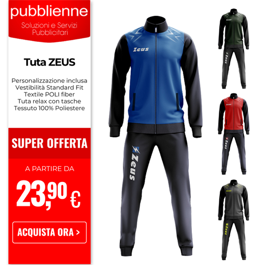 Tuta ZEUS personalizzato con logo - Pubblienne