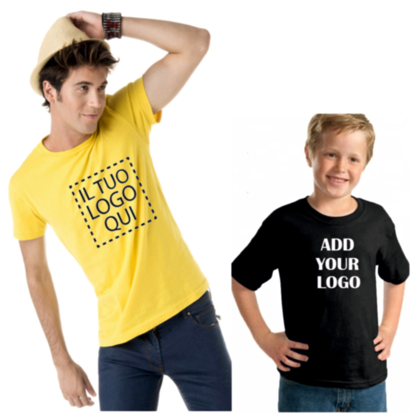 t-shirt personalizzate adulto e bambino, una stampa inclusa